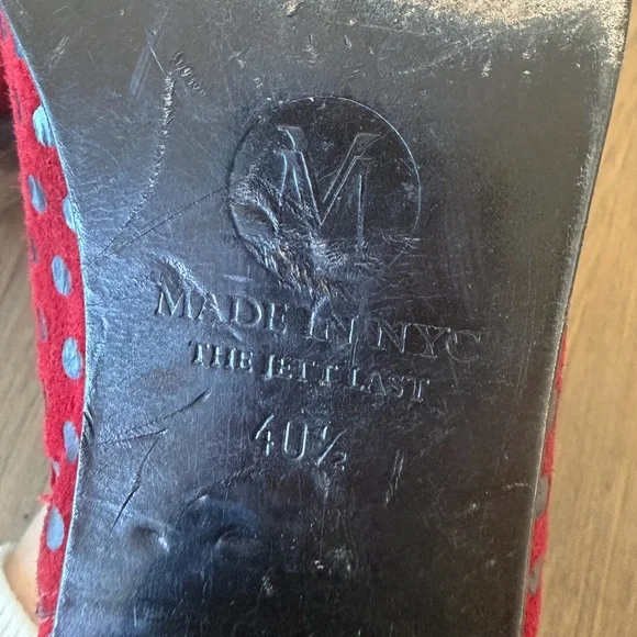 modern vice red suede polka dot chelsea boot🔴⚫️ - Picture 4 of 10